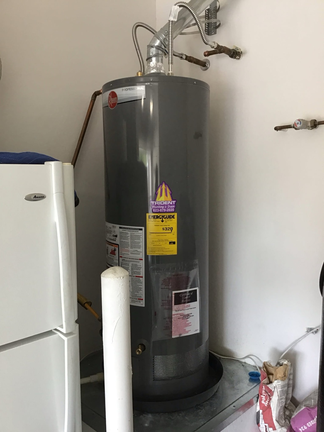 Gas water heater installation