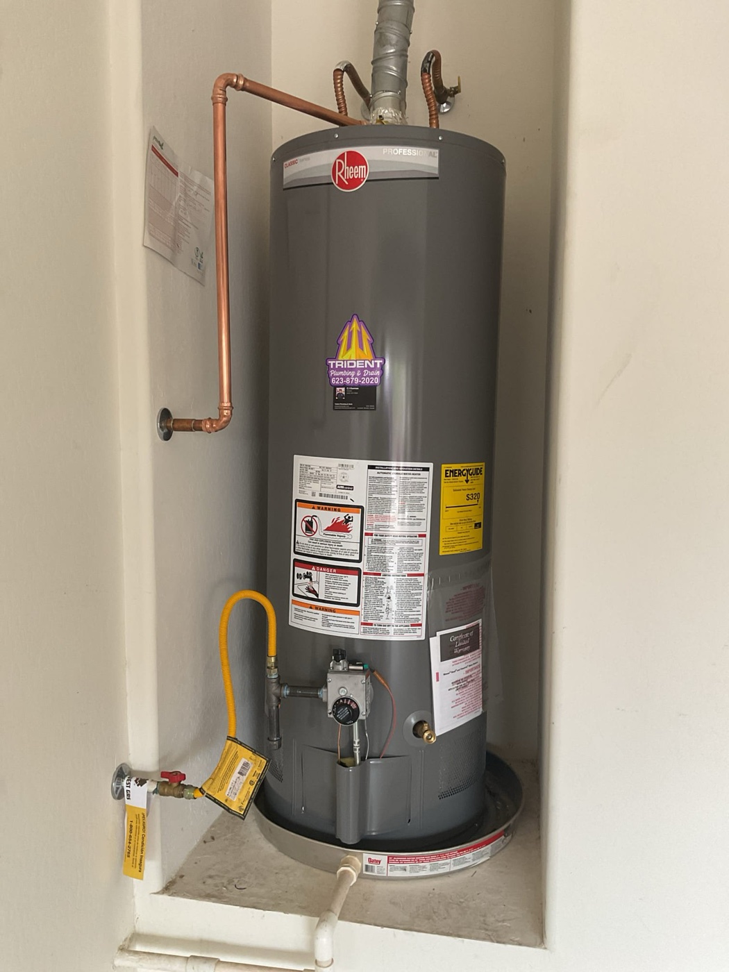Residential water heater installation