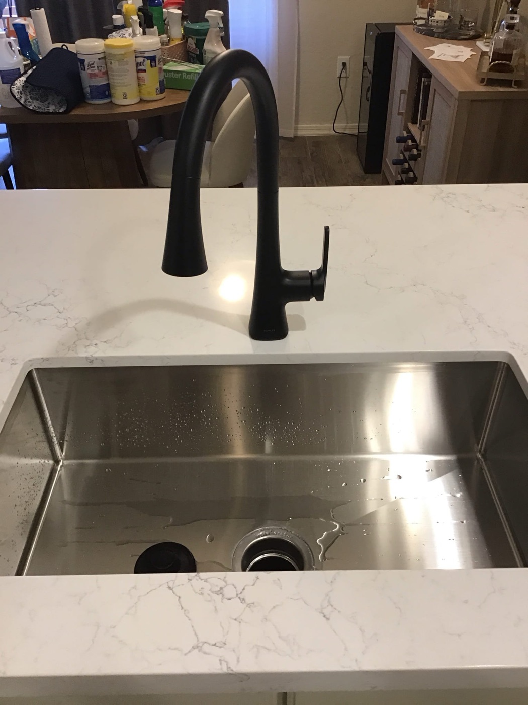 Kitchen faucet installation